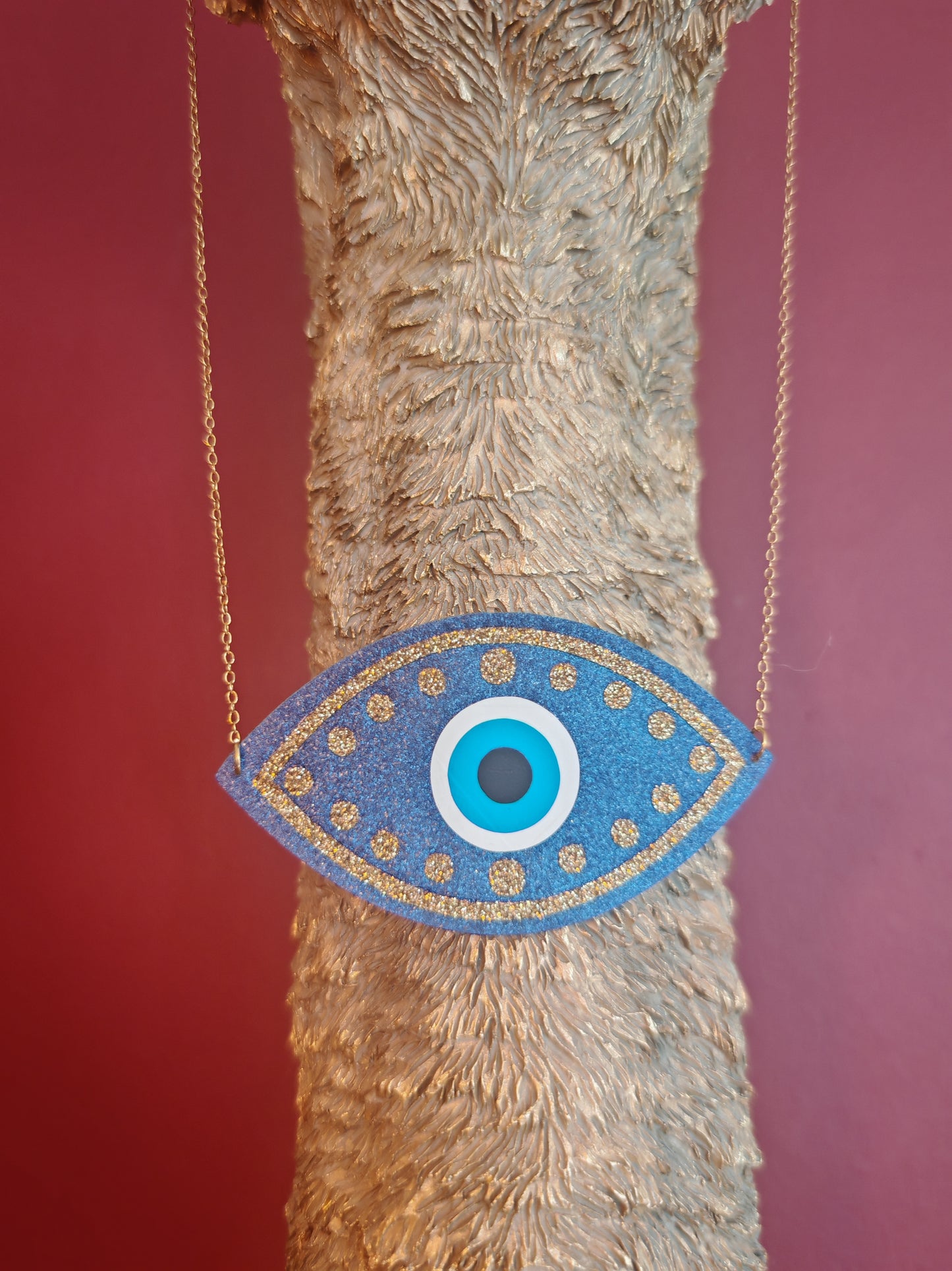 Collier oeil bleu